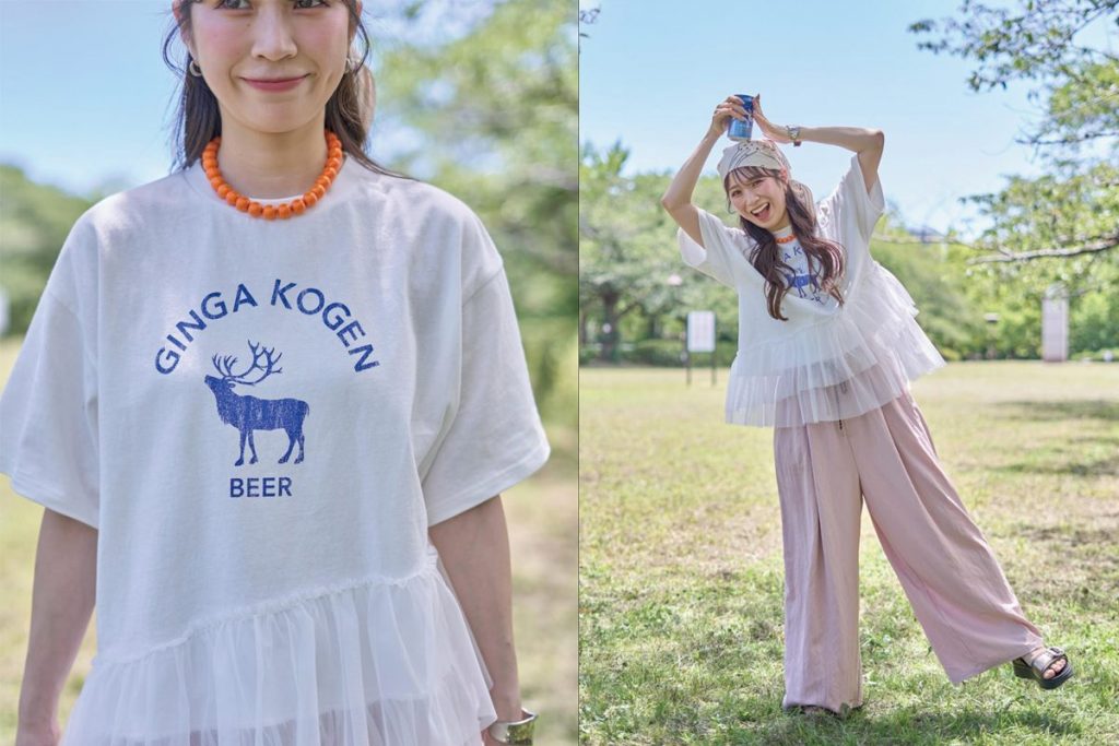 銀河高原ビール フリルTシャツ